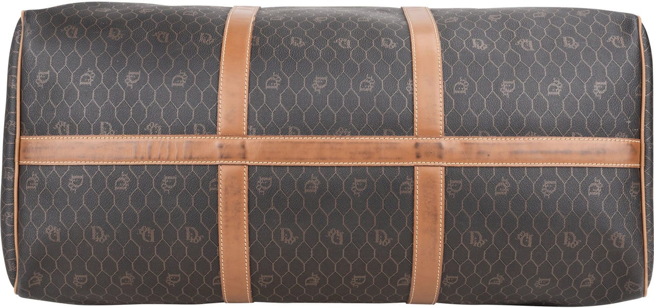 Dior Christian Dior Honeycomb Monogram Duffle Bag 55 Bruin