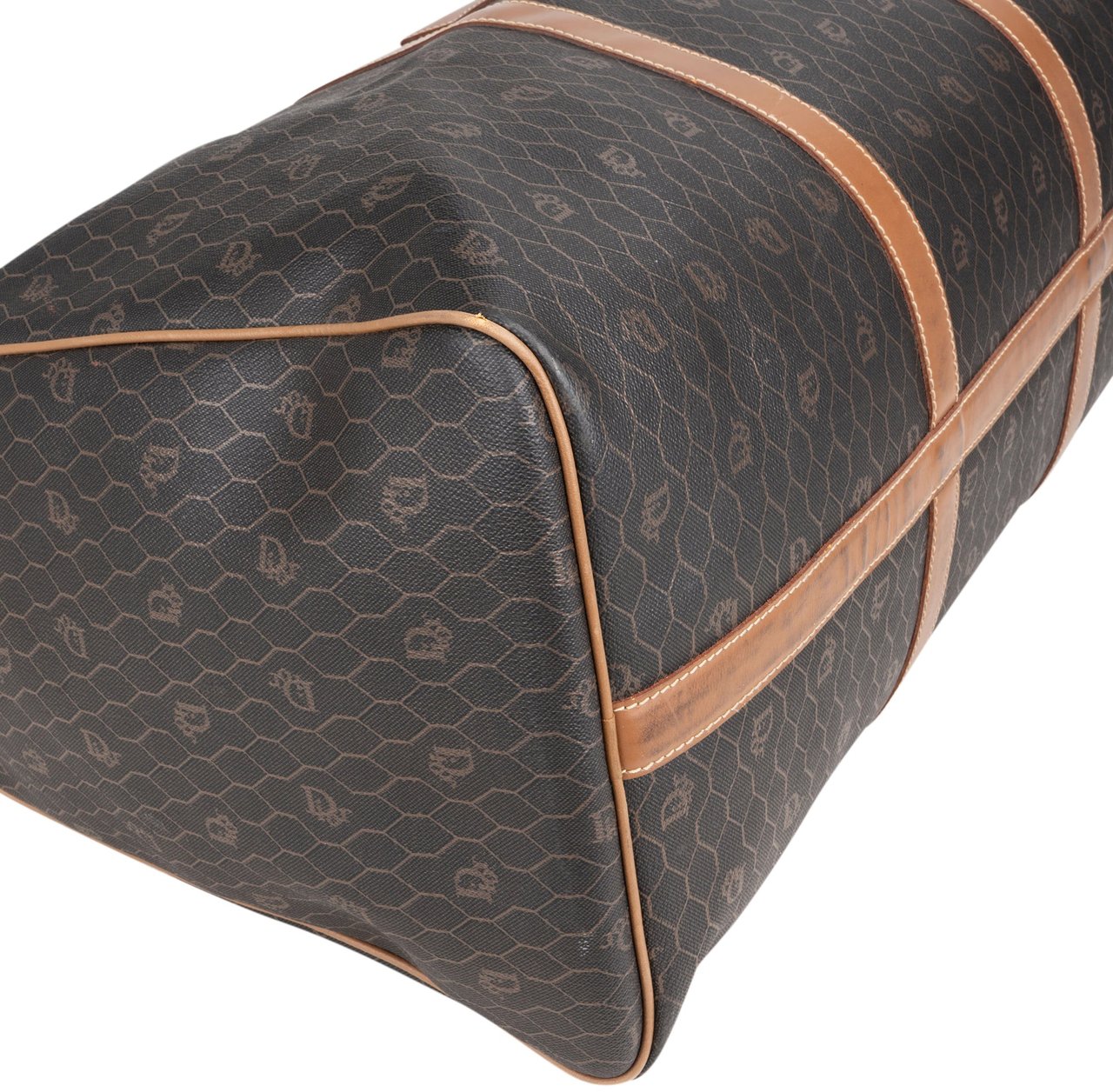 Dior Christian Dior Honeycomb Monogram Duffle Bag 55 Bruin