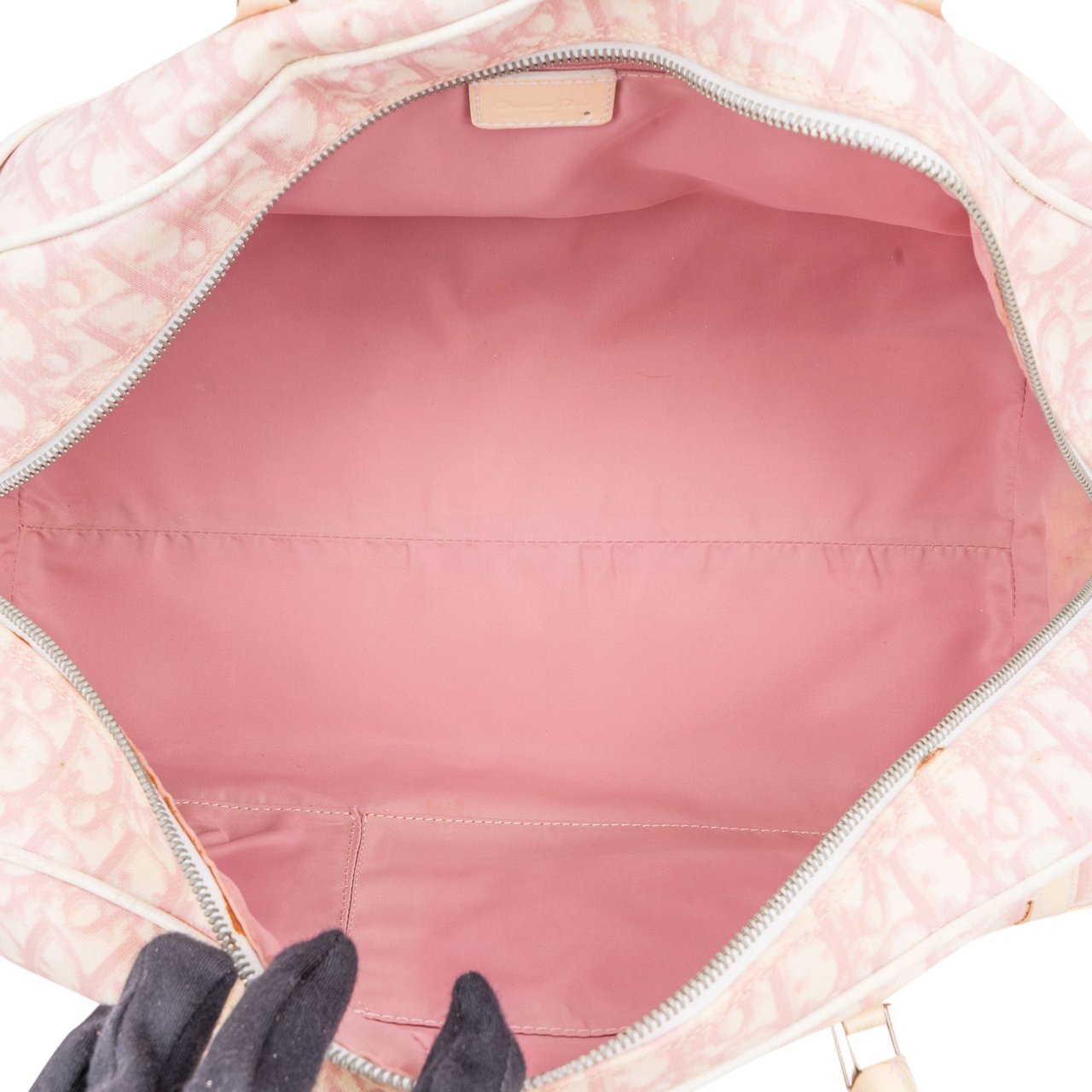 Dior Christian Dior Trotter Monogram No. 1 Handbag Rood