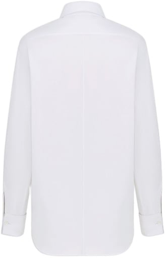 Dior Long-Sleeved Minimalist Button-Down Shirt Wit