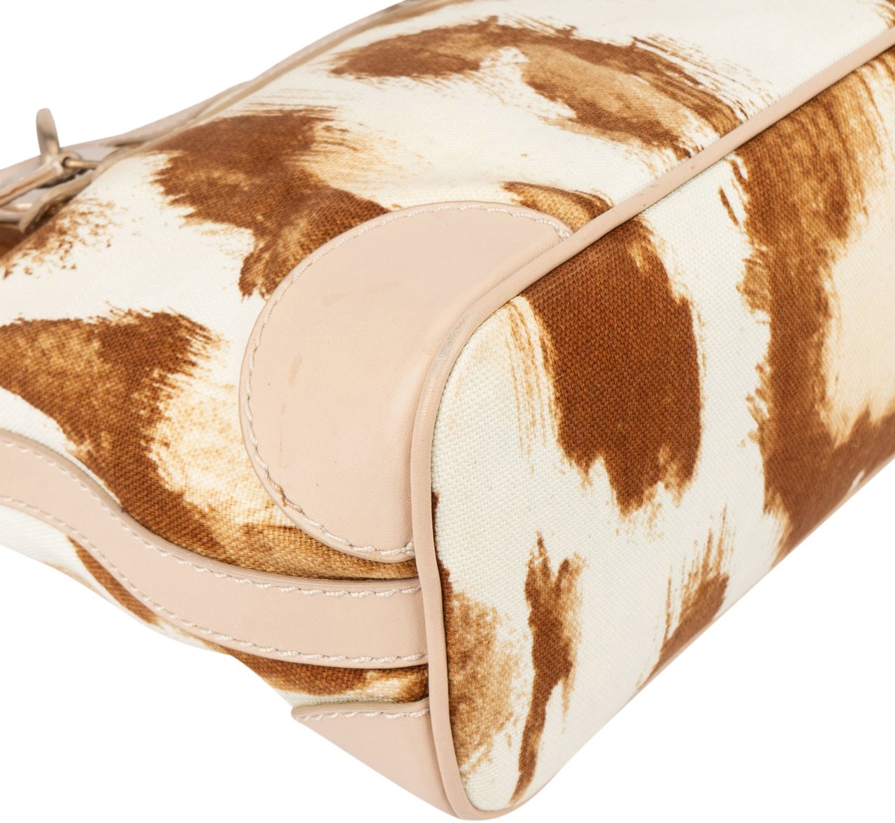 Dior Christian Dior Animal Print Saint Tropez Handbag Beige