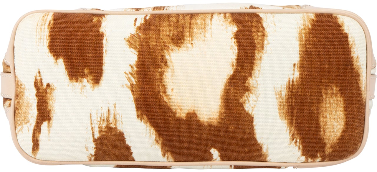 Dior Christian Dior Animal Print Saint Tropez Handbag Beige