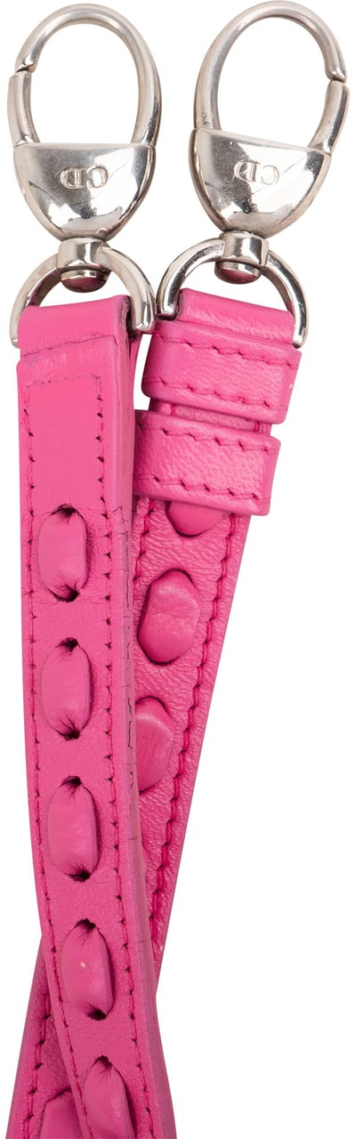 Dior Christian Dior Pink Leather Lady Dior Bags Strap Rood