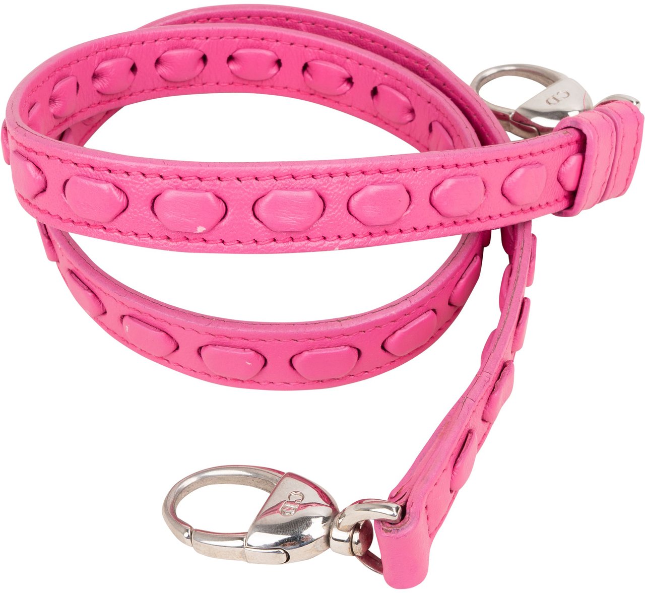 Dior Christian Dior Pink Leather Lady Dior Bags Strap Rood