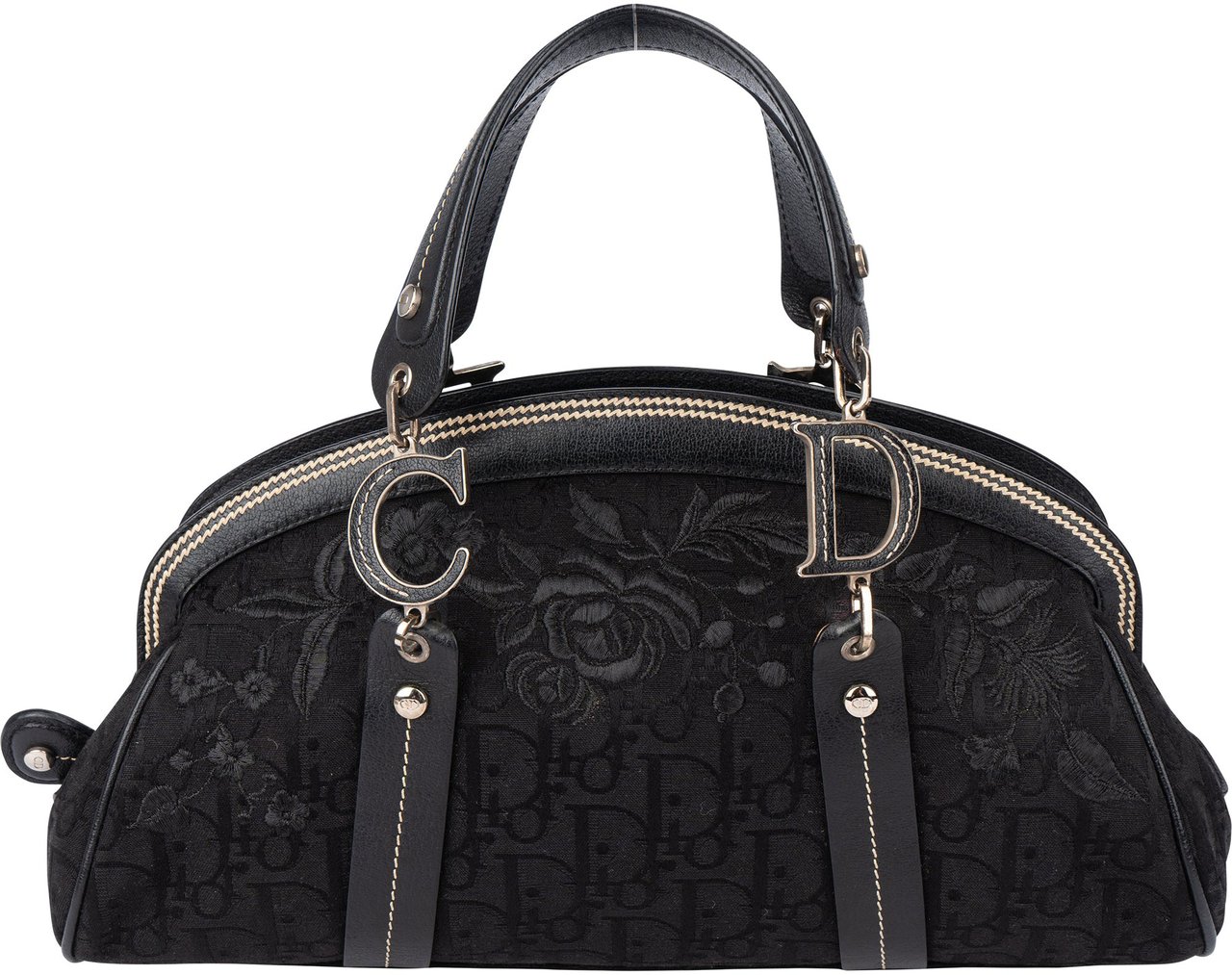 Dior Christian Dior Trotter Monogram Diorissimo Handbag Zwart