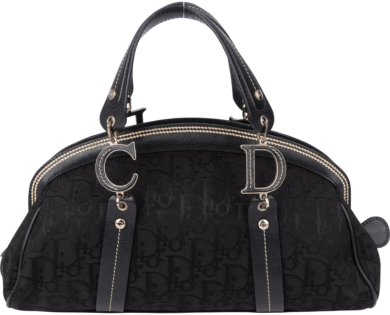 Dior Christian Dior Trotter Monogram Diorissimo Handbag Zwart