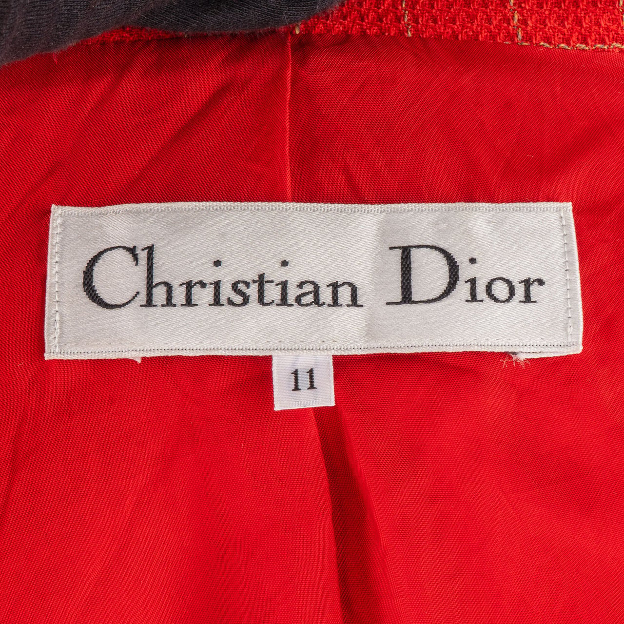 Dior Christian Dior Striped Lady Jacket (D38 / FR40) Rood