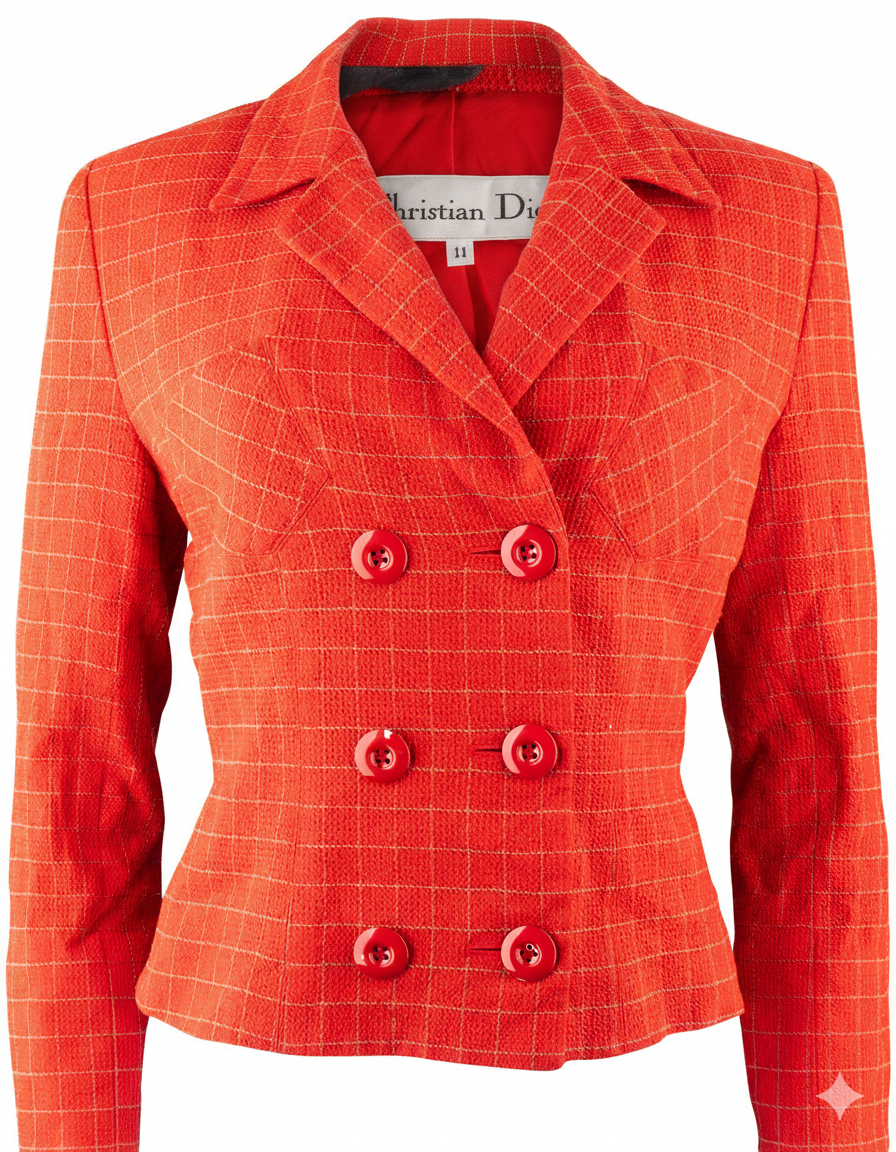 Dior Christian Dior Striped Lady Jacket (D38 / FR40) Rood