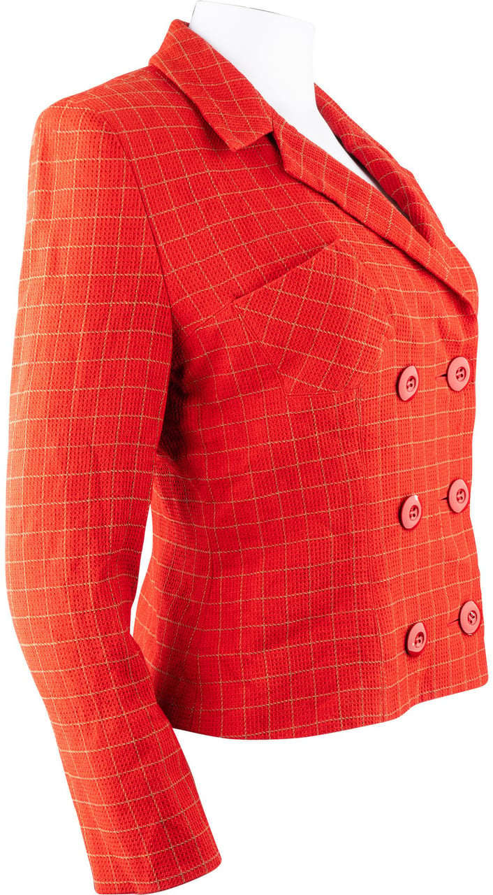 Dior Christian Dior Striped Lady Jacket (D38 / FR40) Rood
