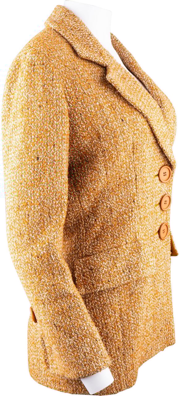 Dior Christian Dior Tweed Wool Jacket (DE38 / FR40) Bruin