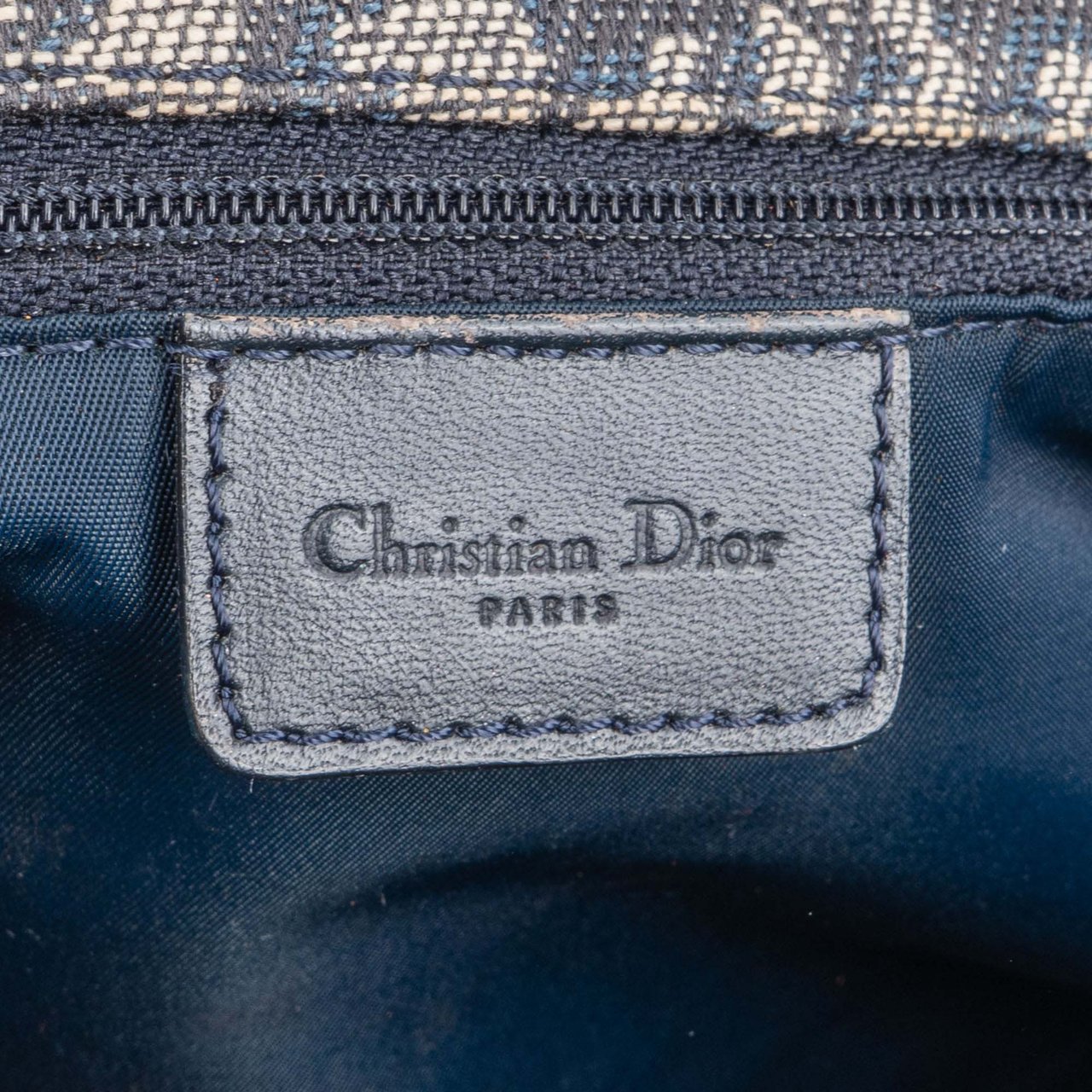 Dior Christian Dior Trotter Monogram Handbag Blauw