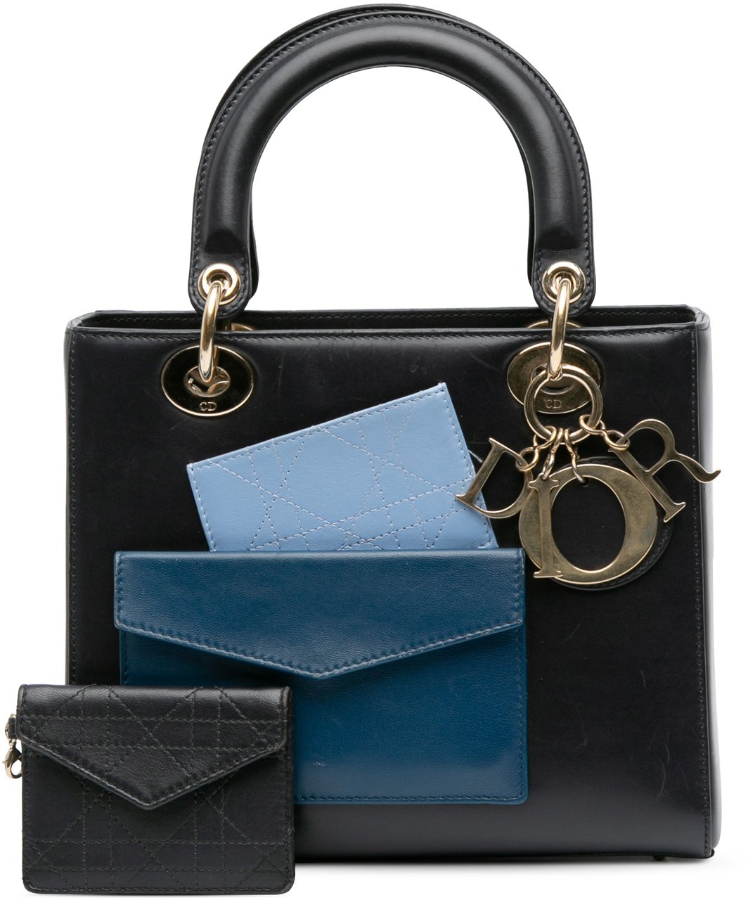 Dior Medium Calfskin Pockets Lady Dior Zwart