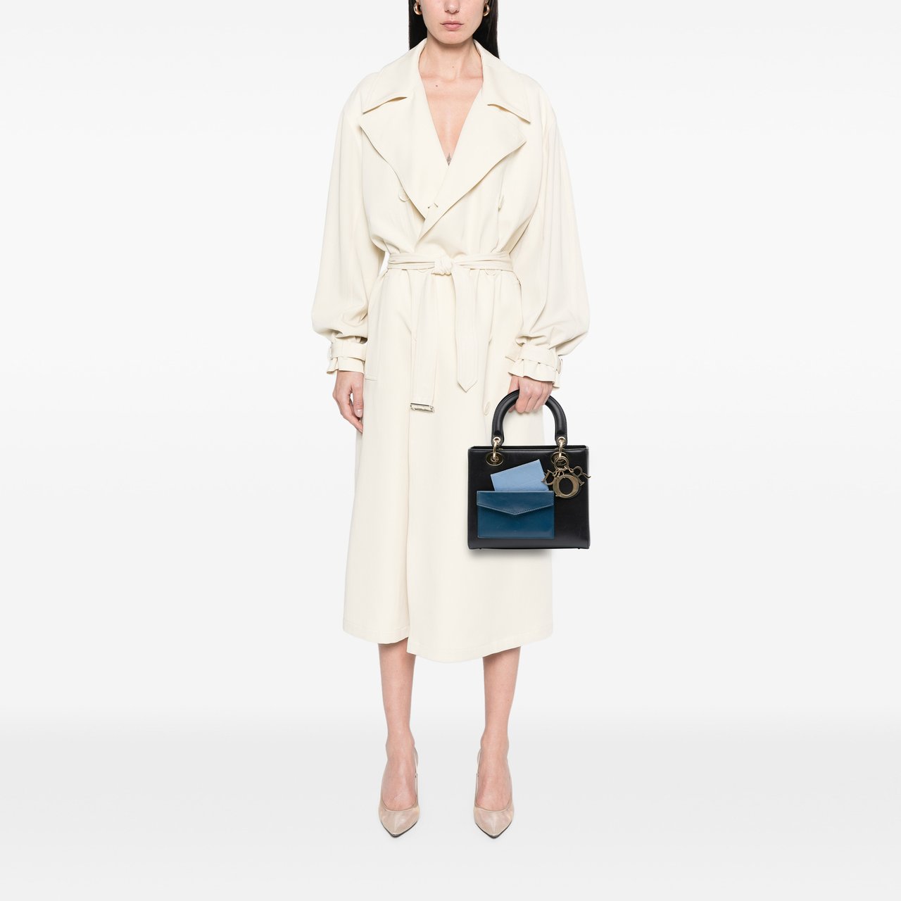 Dior Medium Calfskin Pockets Lady Dior Zwart