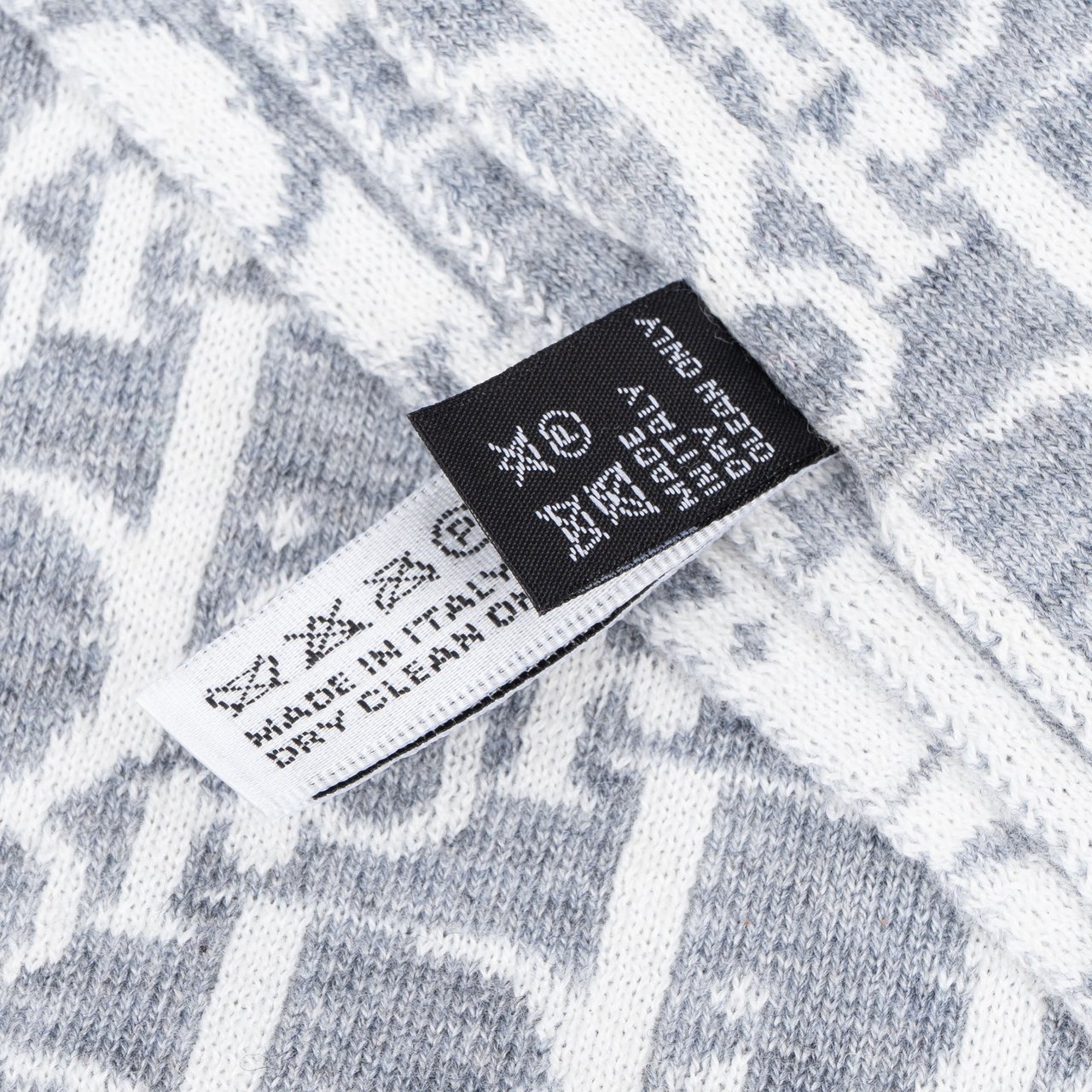 Dior Christian Dior Trotter Monogram Wool Scarf Schal Donkergrijs