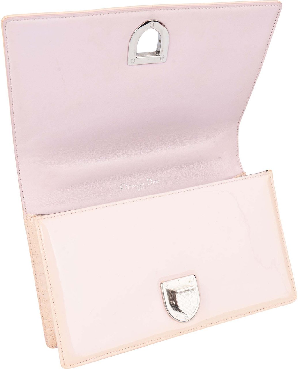 Dior Christian Dior Patent Leather Diorama Crossbody Bag Rood