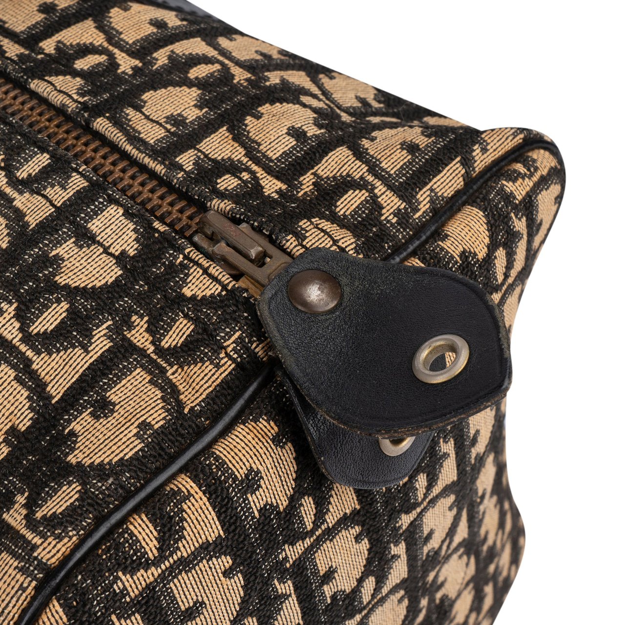 Dior Christian Dior Trotter Monogram Boston 30 Handbag Zwart