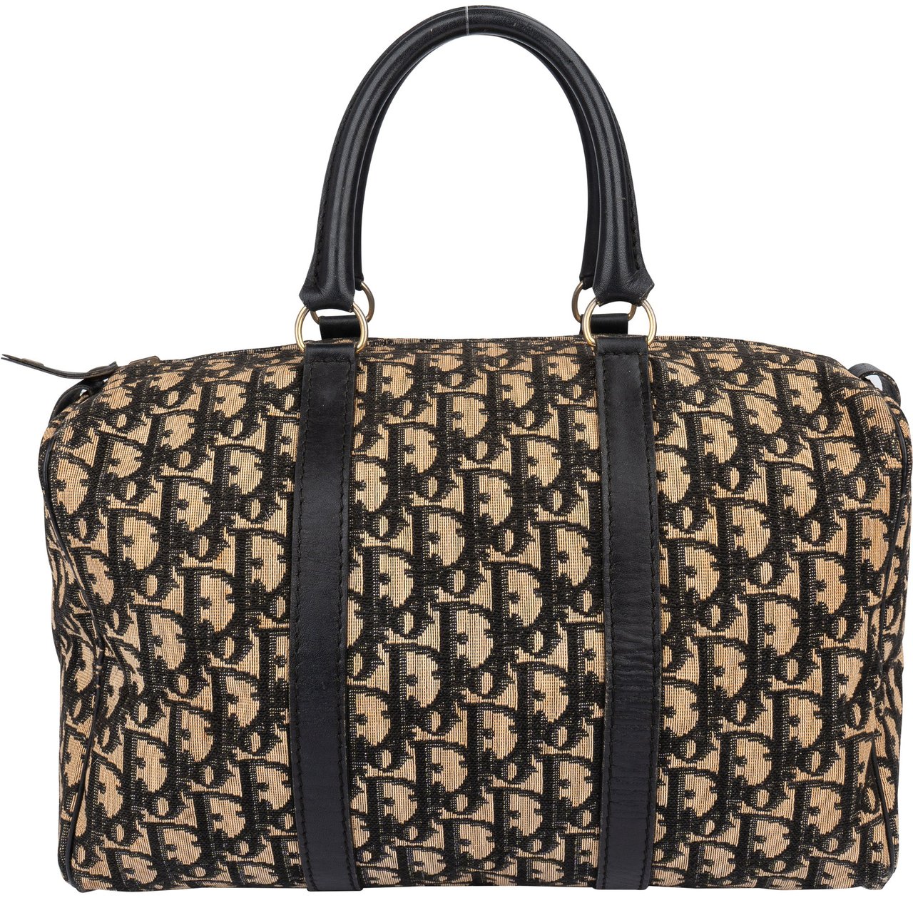 Dior Christian Dior Trotter Monogram Boston 30 Handbag Zwart