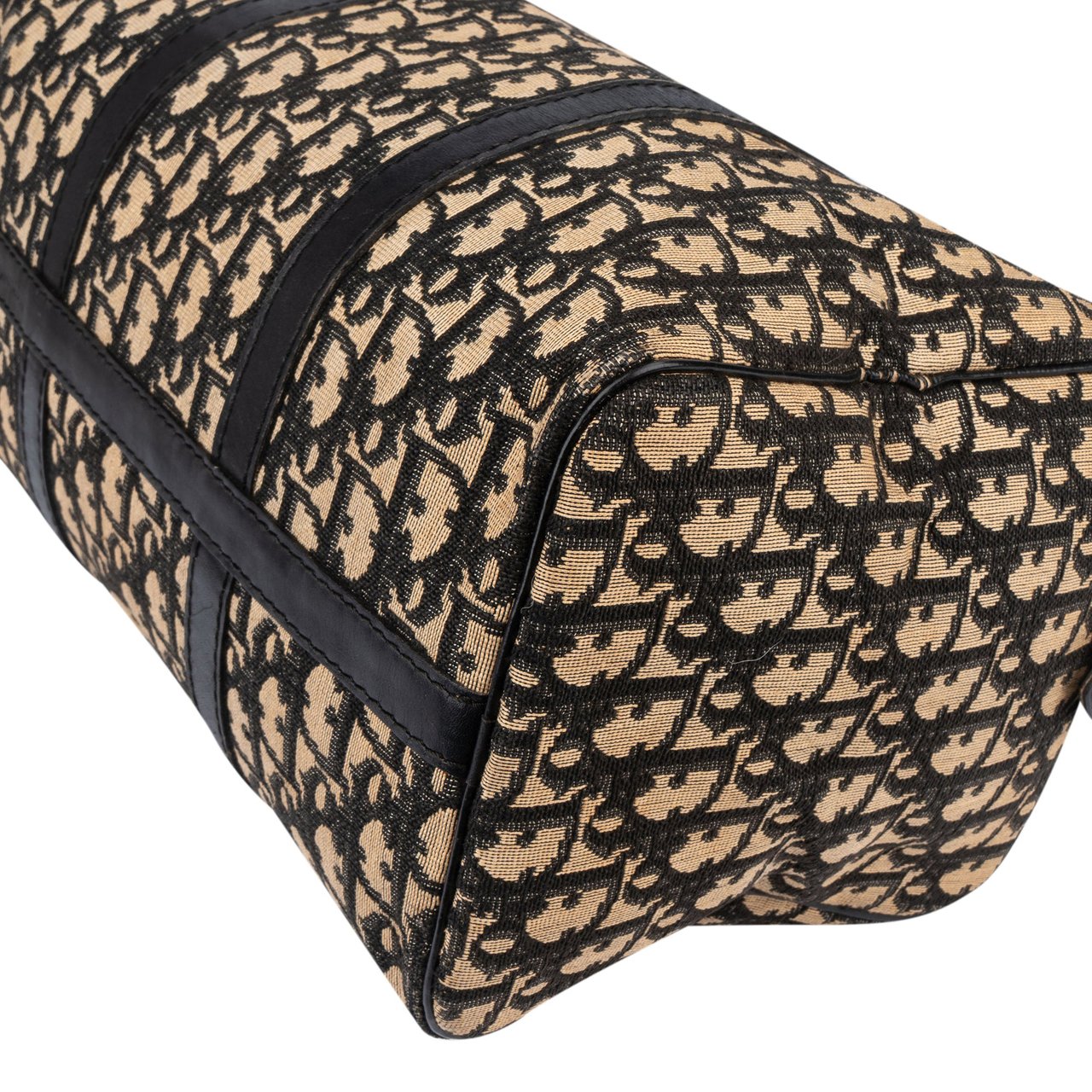 Dior Christian Dior Trotter Monogram Boston 30 Handbag Zwart