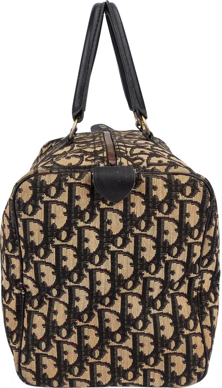 Dior Christian Dior Trotter Monogram Boston 30 Handbag Zwart