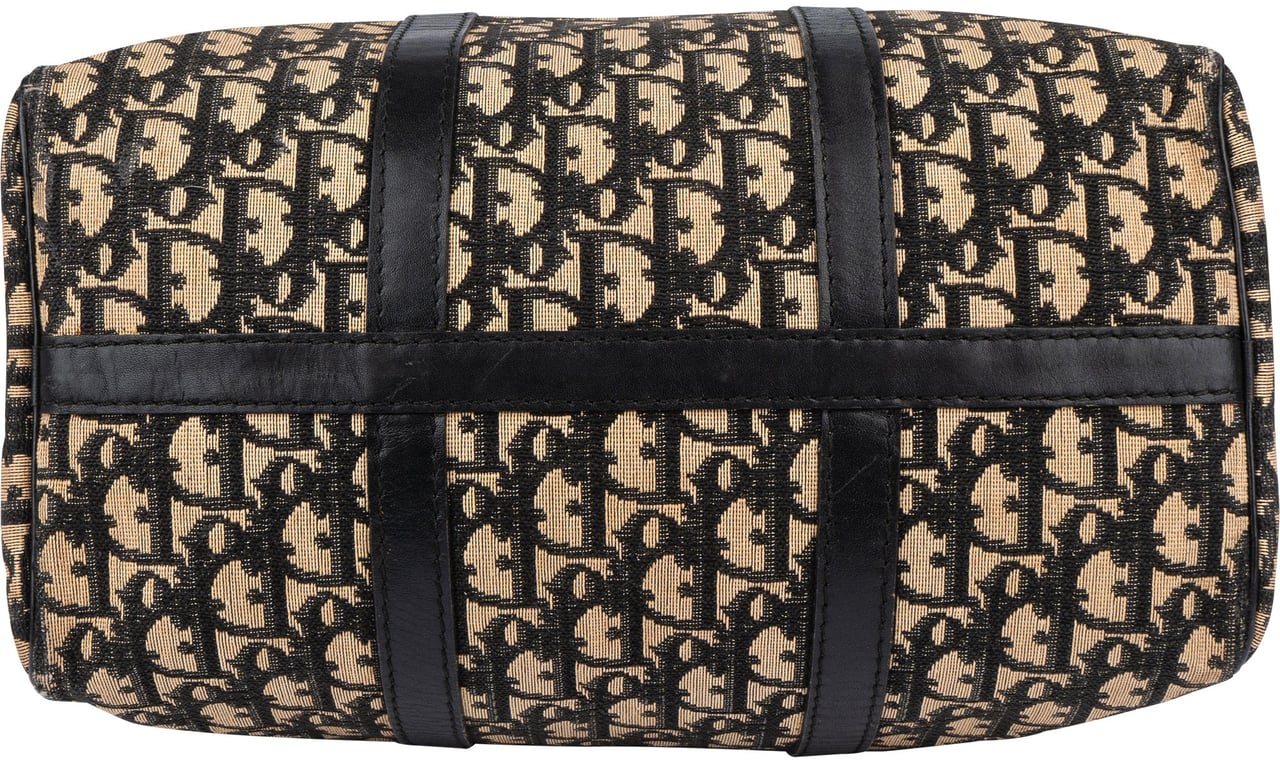 Dior Christian Dior Trotter Monogram Boston 30 Handbag Zwart