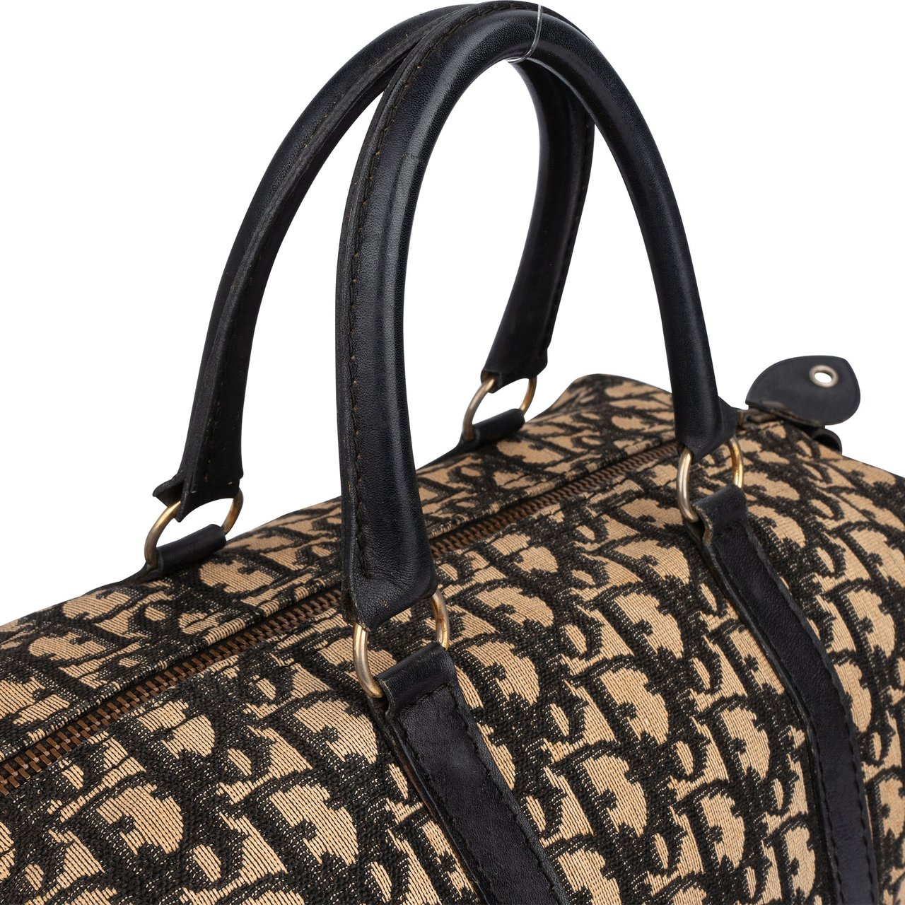 Dior Christian Dior Trotter Monogram Boston 30 Handbag Zwart