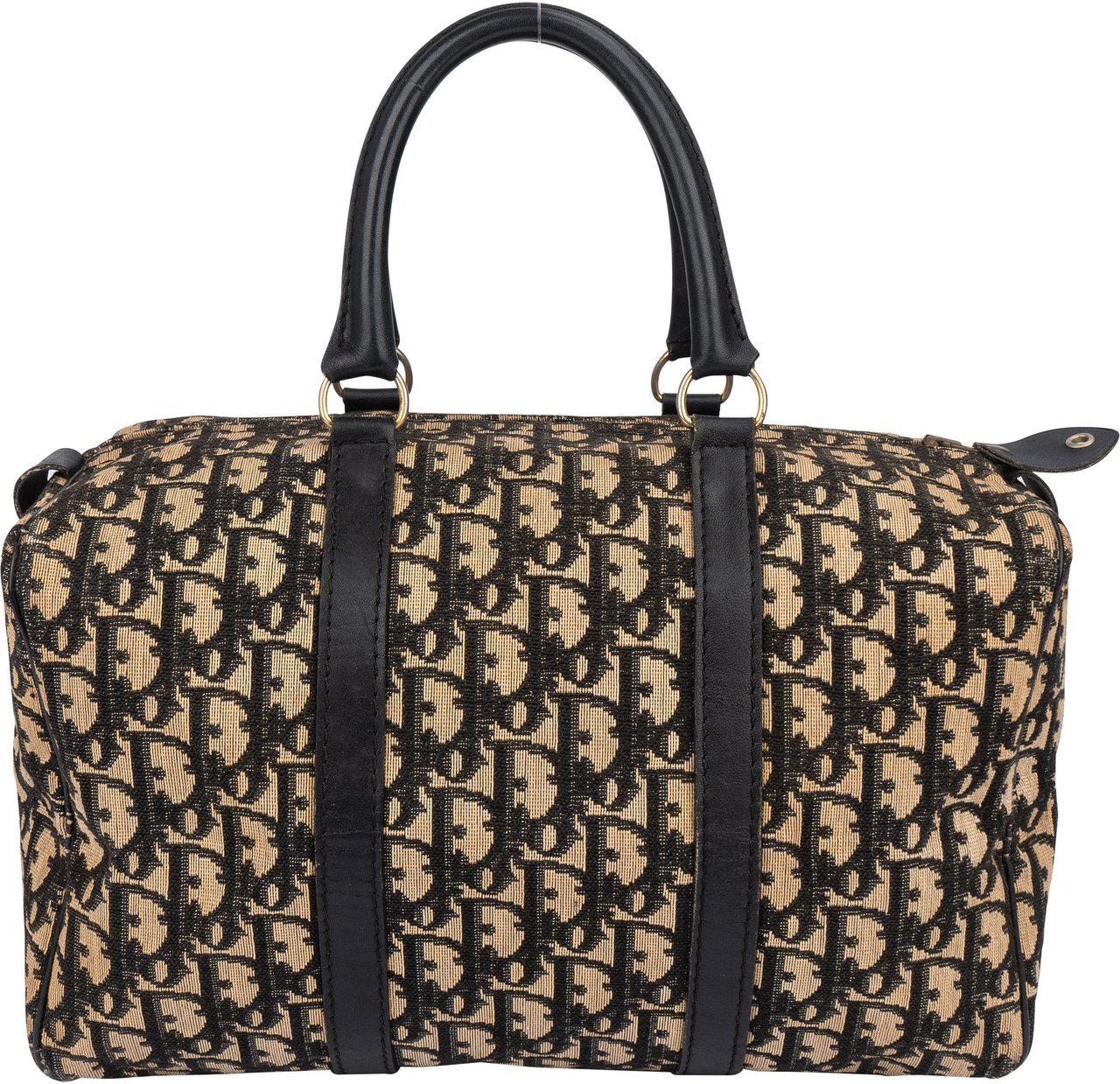 Dior Christian Dior Trotter Monogram Boston 30 Handbag Zwart