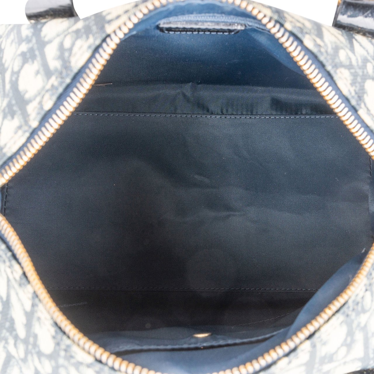 Dior Christian Dior Trotter Monogram Boston Handbag Blauw