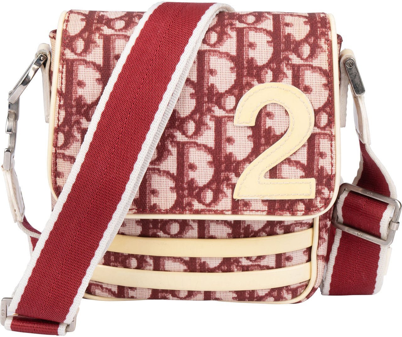 Dior Christian Dior Trotter Monogram No. 2 Crossbody Bag Rood