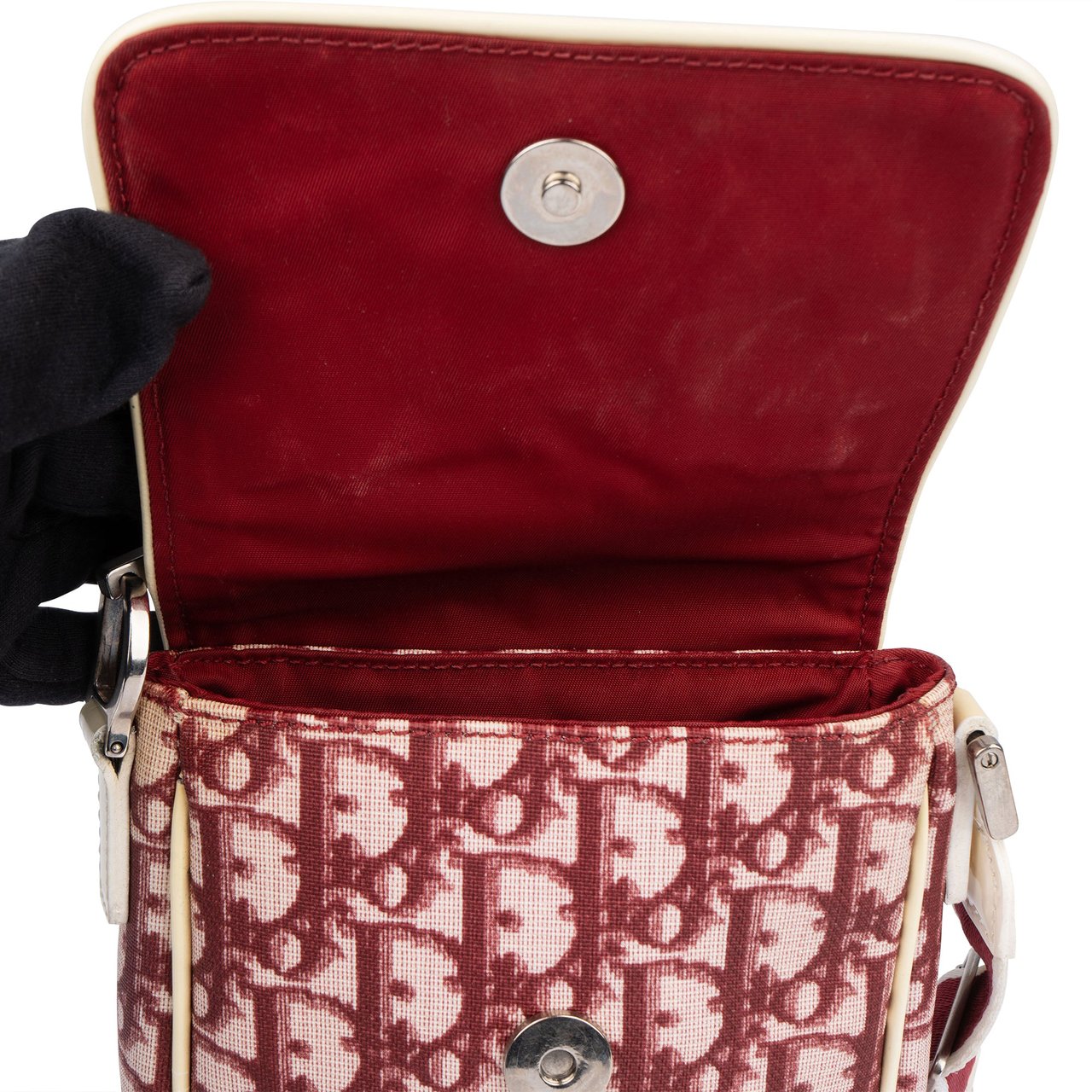 Dior Christian Dior Trotter Monogram No. 2 Crossbody Bag Rood