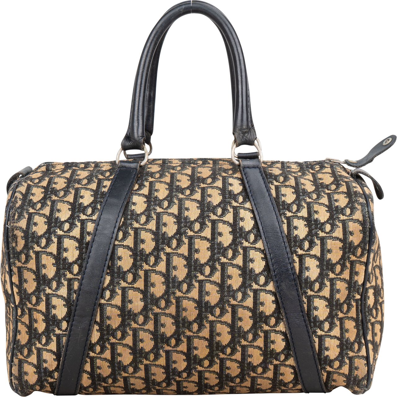 Dior Christian Dior Trotter Monogram Boston 30 Handbag Blauw