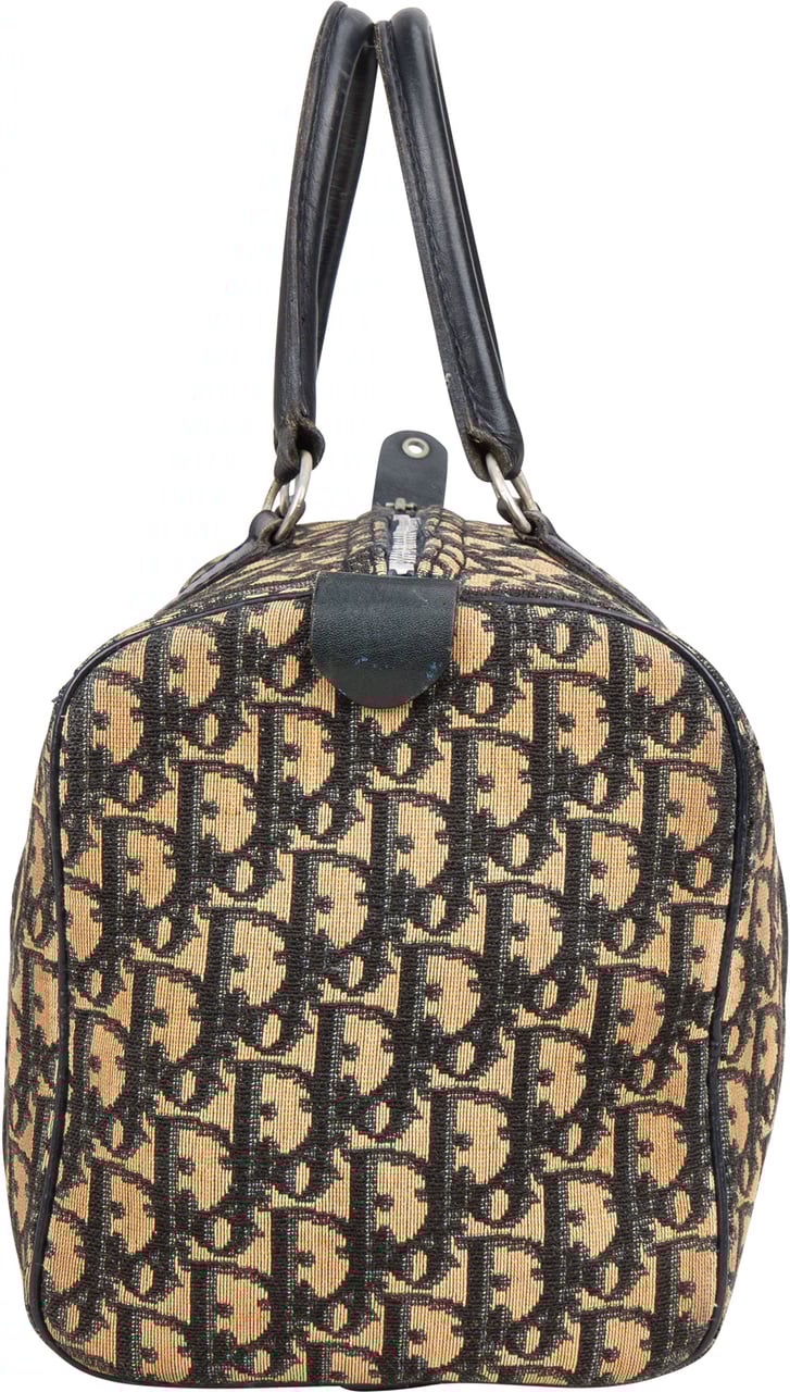 Dior Christian Dior Trotter Monogram Boston 30 Handbag Blauw