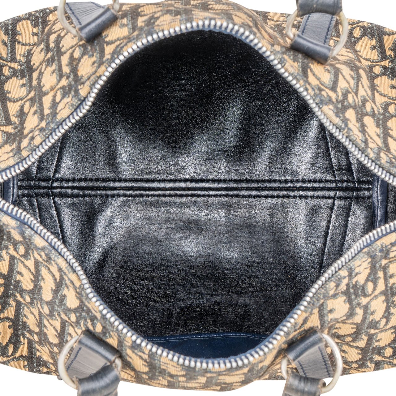 Dior Christian Dior Trotter Monogram Boston 30 Handbag Blauw