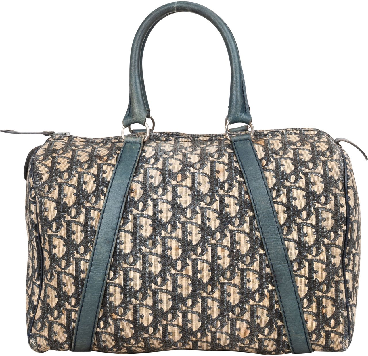 Dior Christian Dior Trotter Monogram Boston 30 Handbag Blauw