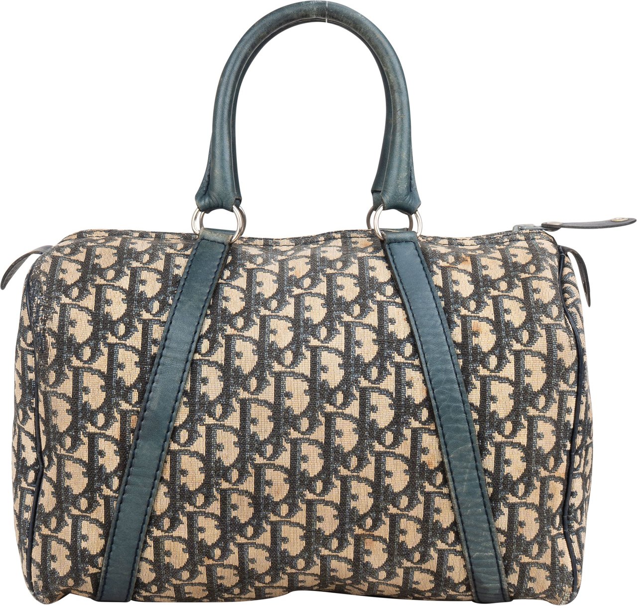 Dior Christian Dior Trotter Monogram Boston 30 Handbag Blauw