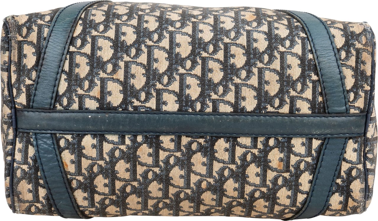 Dior Christian Dior Trotter Monogram Boston 30 Handbag Blauw