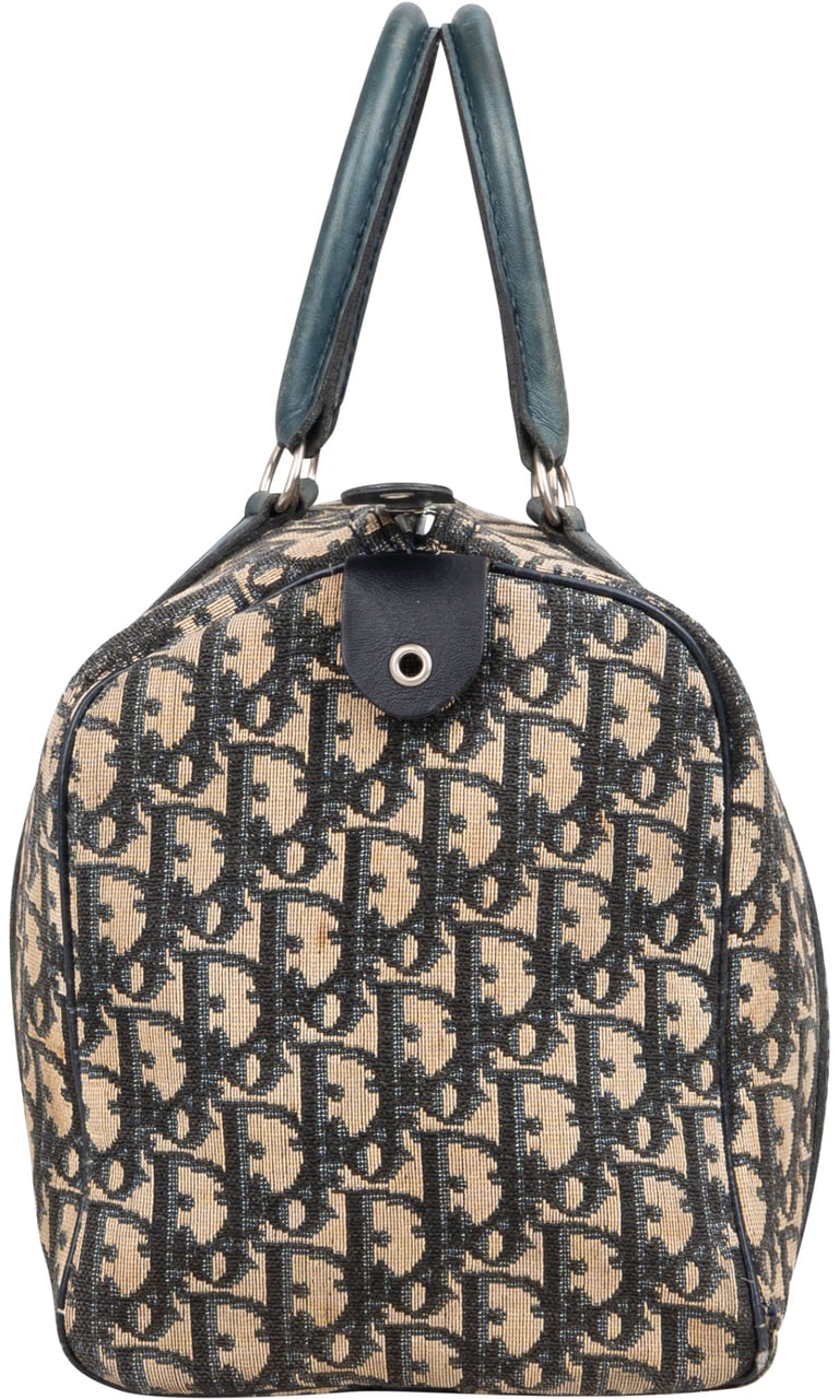 Dior Christian Dior Trotter Monogram Boston 30 Handbag Blauw