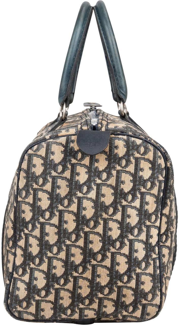 Dior Christian Dior Trotter Monogram Boston 30 Handbag Blauw