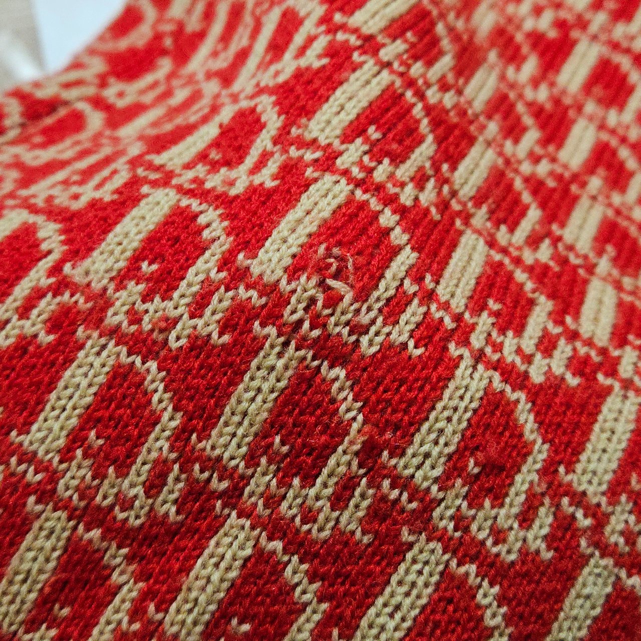 Dior Christian Dior Galliano Trotter Monogram Sweater Vest (Women L) Rood