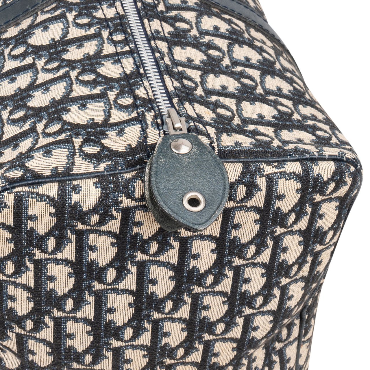 Dior Christian Dior Trotter Monogram Boston 40 Handbag Blauw