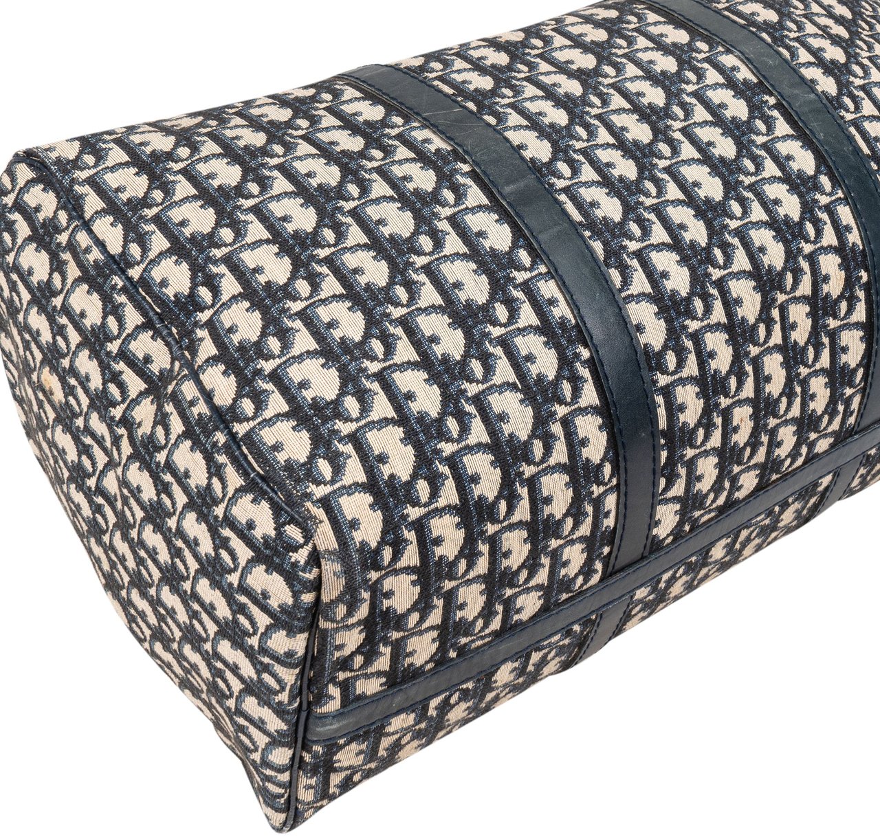 Dior Christian Dior Trotter Monogram Boston 40 Handbag Blauw