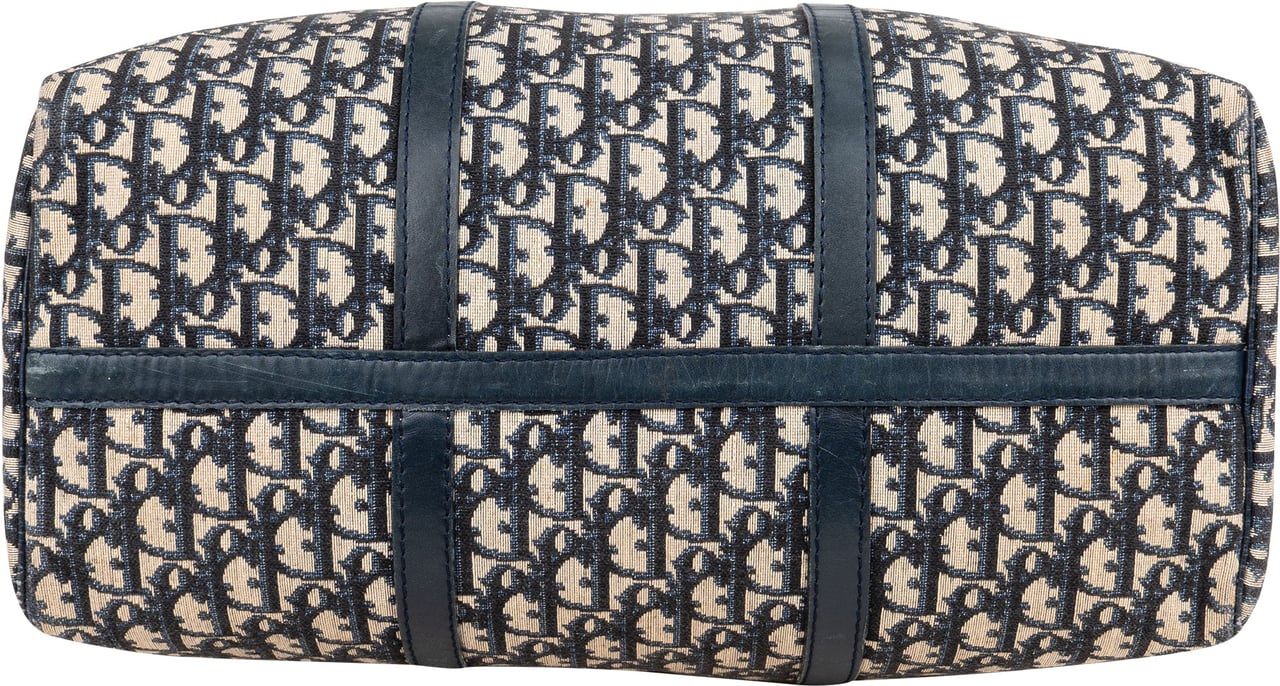 Dior Christian Dior Trotter Monogram Boston 40 Handbag Blauw