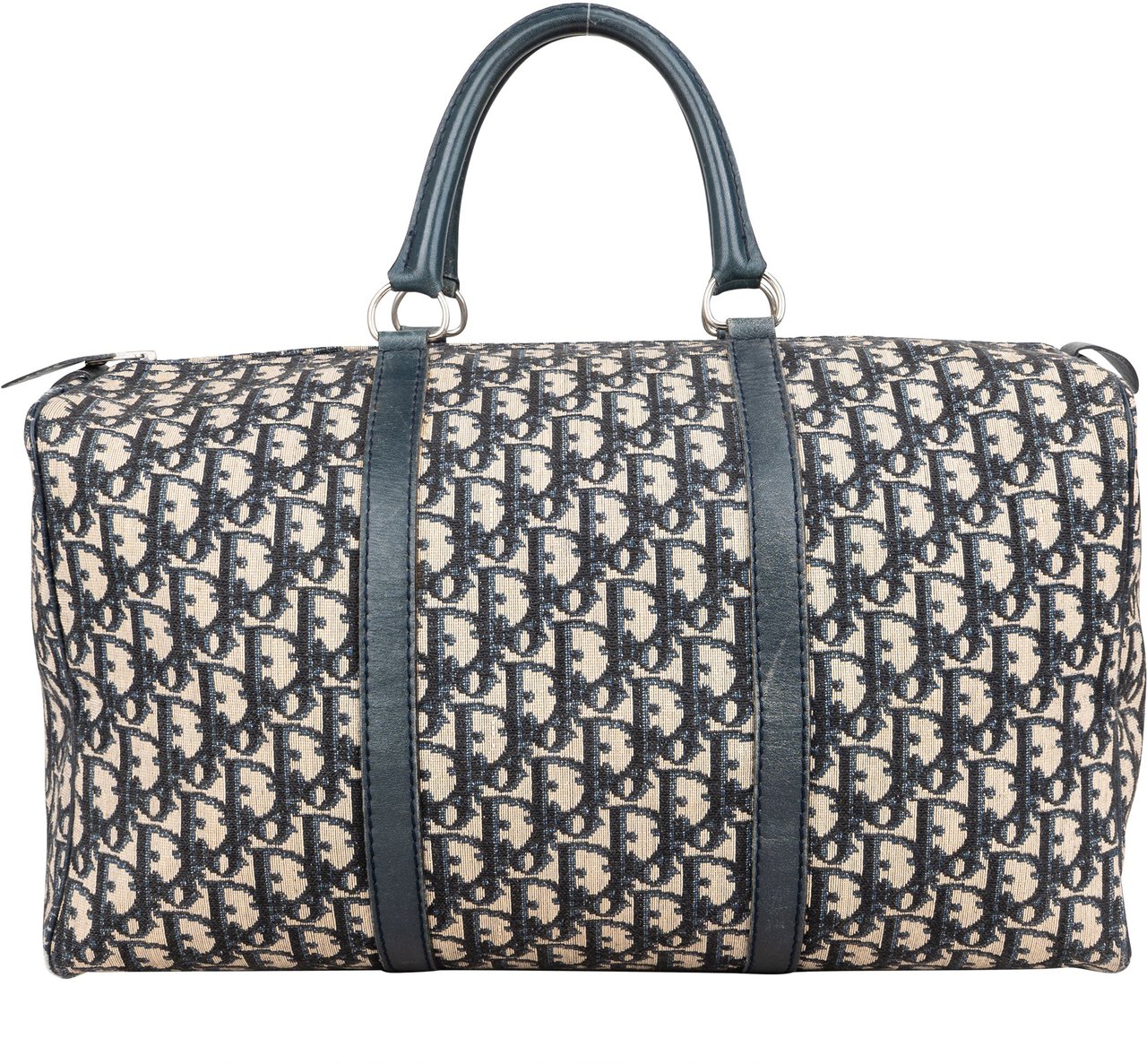 Dior Christian Dior Trotter Monogram Boston 40 Handbag Blauw