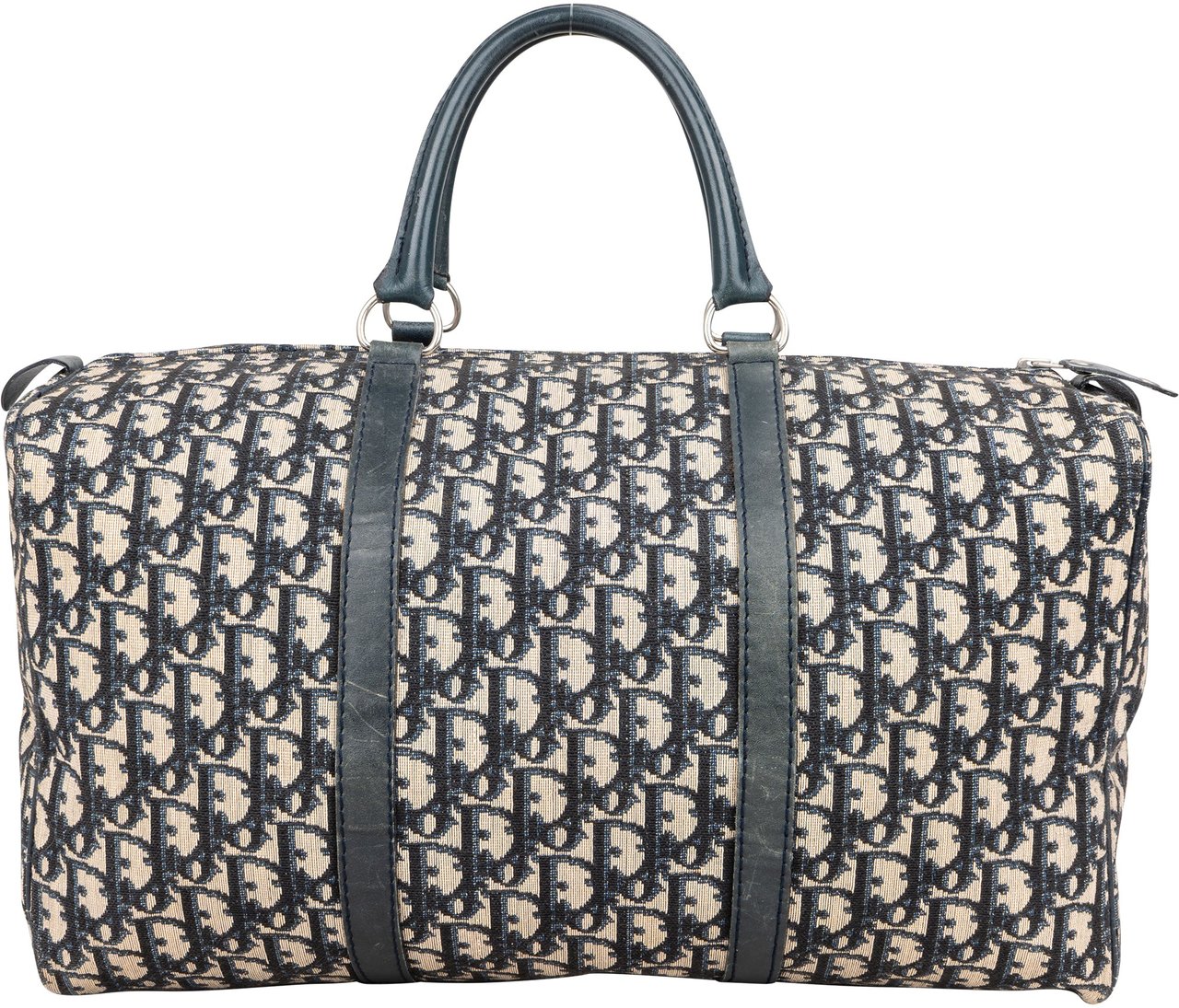 Dior Christian Dior Trotter Monogram Boston 40 Handbag Blauw