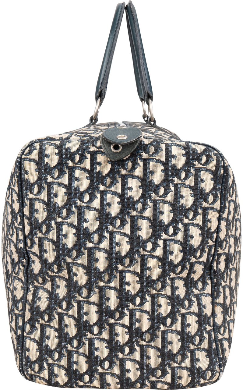 Dior Christian Dior Trotter Monogram Boston 40 Handbag Blauw