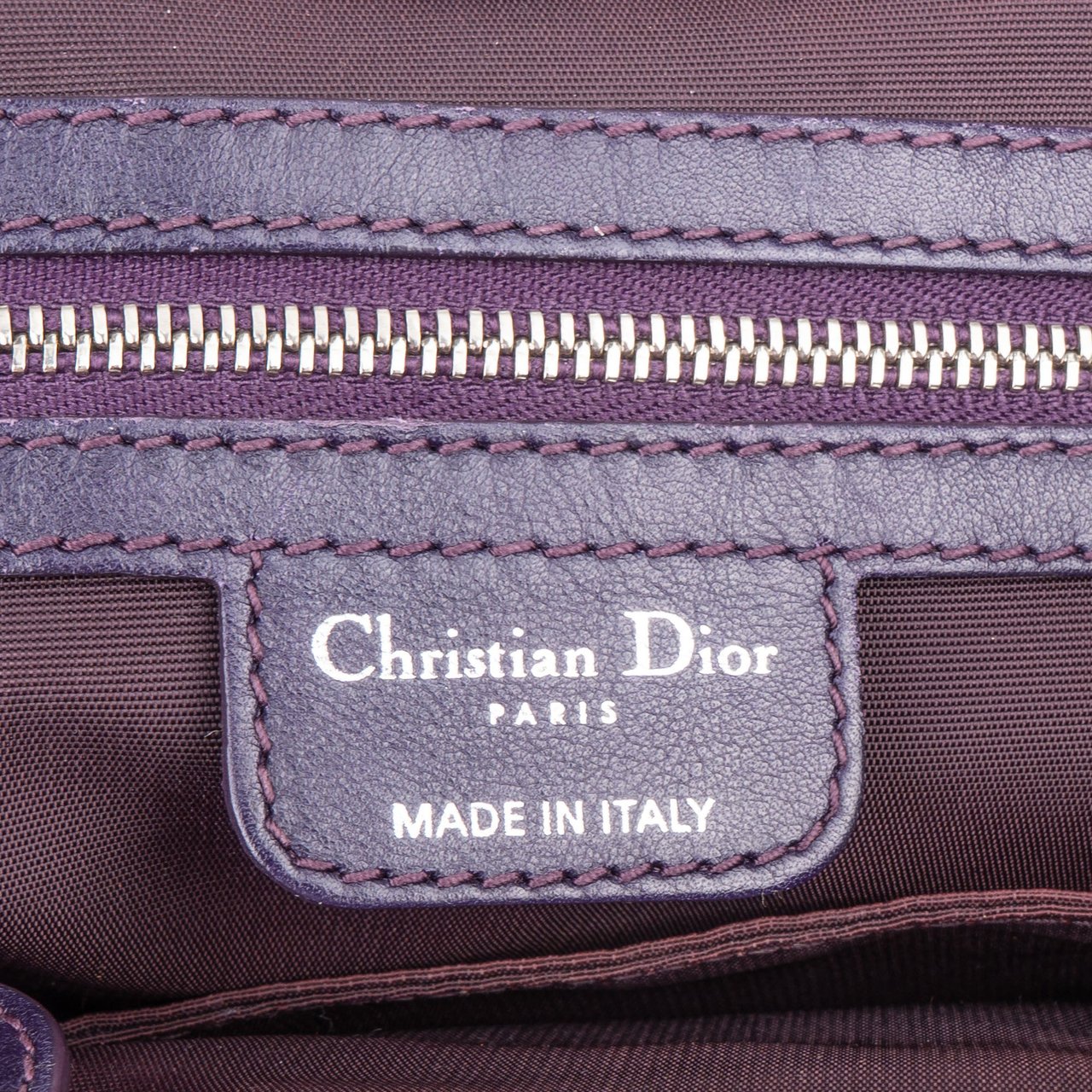 Dior Christian Dior Quilted Coated Lady Dior Shopper Handbag Paars