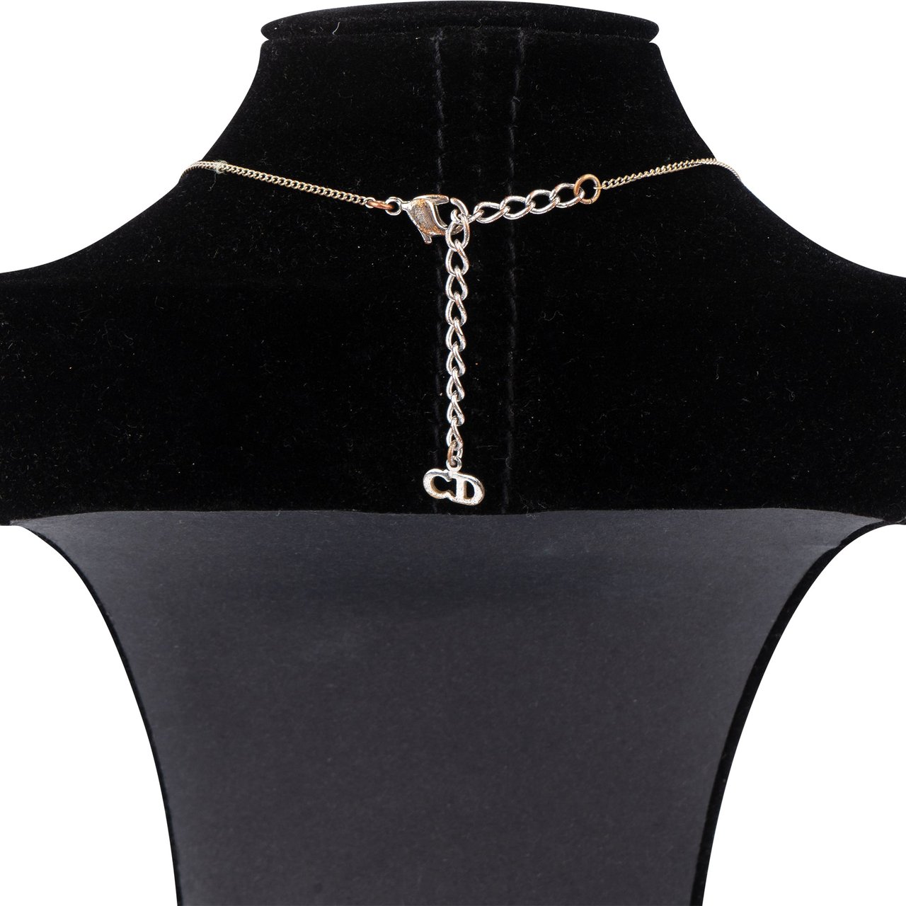 Dior Christian Dior Silver Tone Necklace Zilver