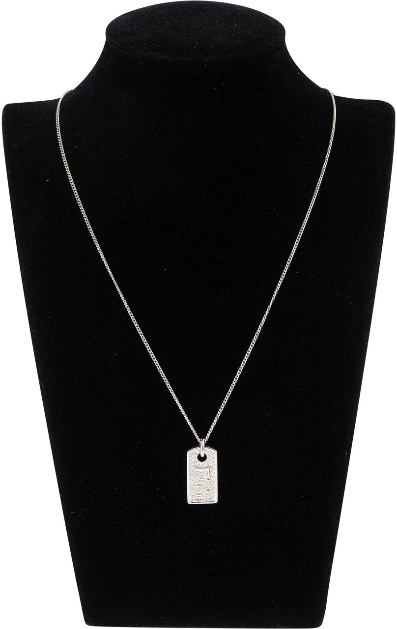 Dior Christian Dior Crystal Dog Tag Necklace Divers