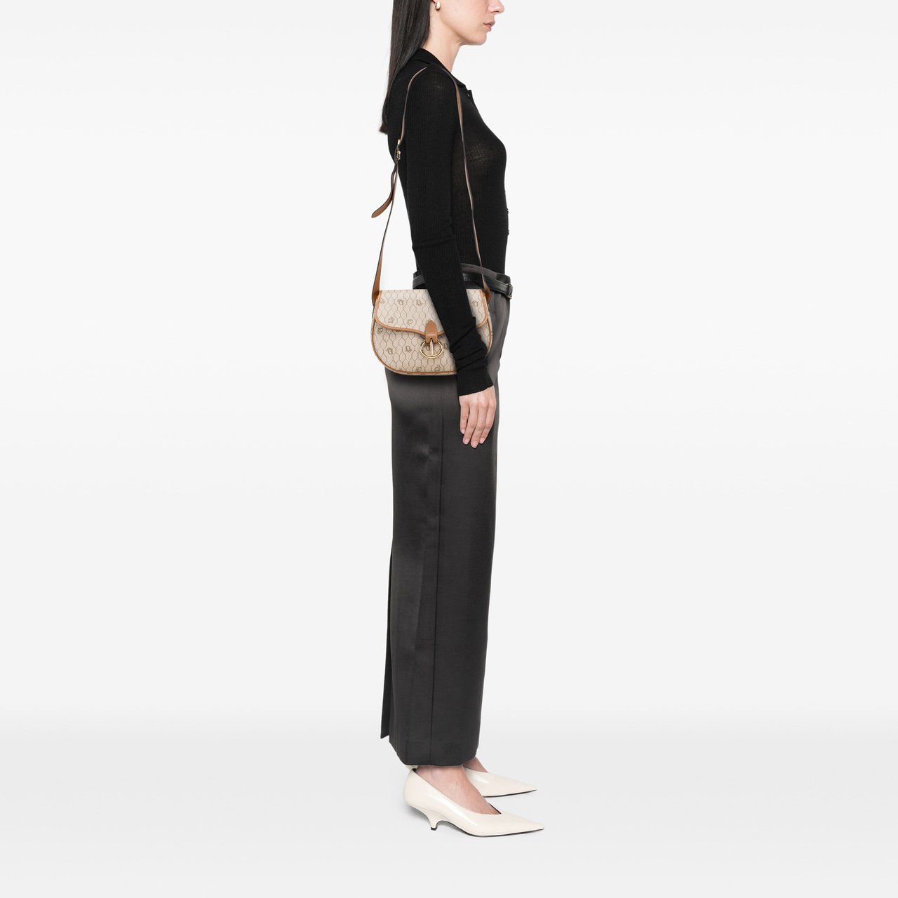 Dior Honeycomb Coated Canvas Crossbody Bruin