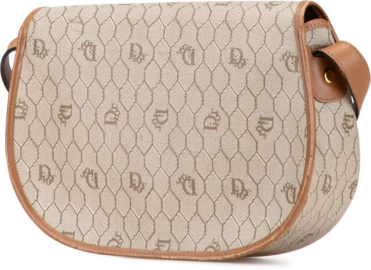 Dior Honeycomb Coated Canvas Crossbody Bruin