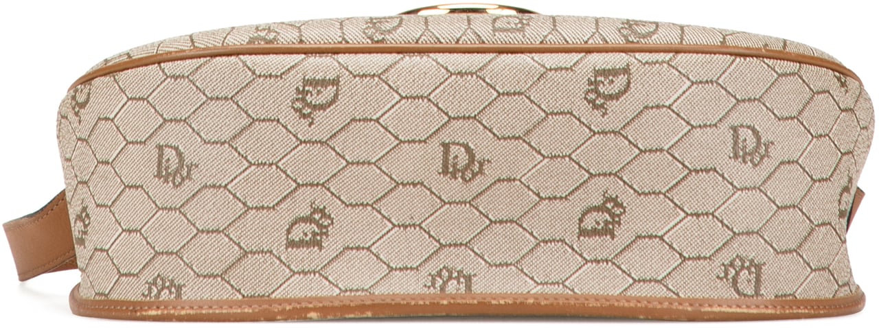Dior Honeycomb Coated Canvas Crossbody Bruin
